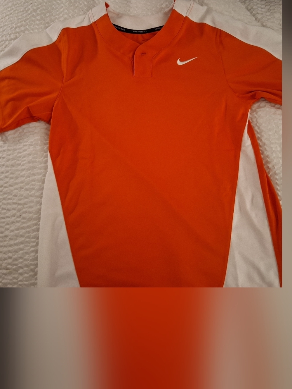 Nike Orange and White Baseball Performance Tee
